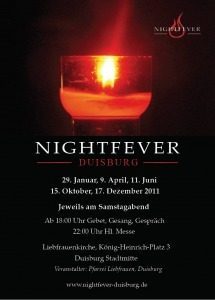 NIGHTFEVER  Die Gebetsnacht in Duisburg, Großveranstaltung, Duisburg, Nordrhein-Westfalen