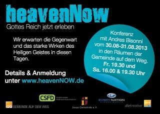 heavenNow Konferenz mit Andres Bisonni vom 30.08.13 - 31.08.13, Großveranstaltung, Berlin