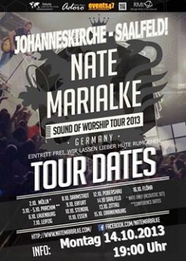 Sound of Worship Tour, Nate Marialke in Saalfeld, Konzert, Jena, Thüringen