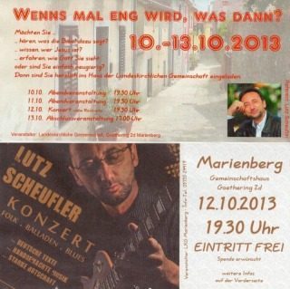 Konzert mit Lutz Scheufler, Seminar, Chemnitz, Sachsen