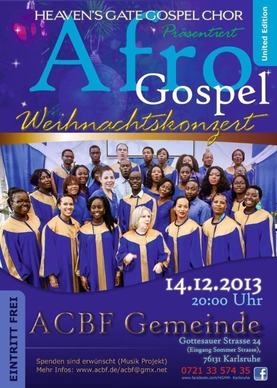 AfroGospel-Weihnachtskonzert - Konzert - Karlsruhe-Oststadt