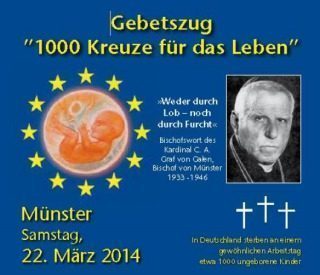 Gebetszug “1000 Kreuze für das Leben”, Sonstiges, Münster, Bayern