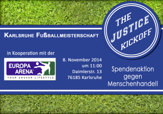 The Justice Kickoff - Fußball gegen Menschenhandel, Sonstiges, Europa-Arena in Karlsruhe, Baden-Württemberg