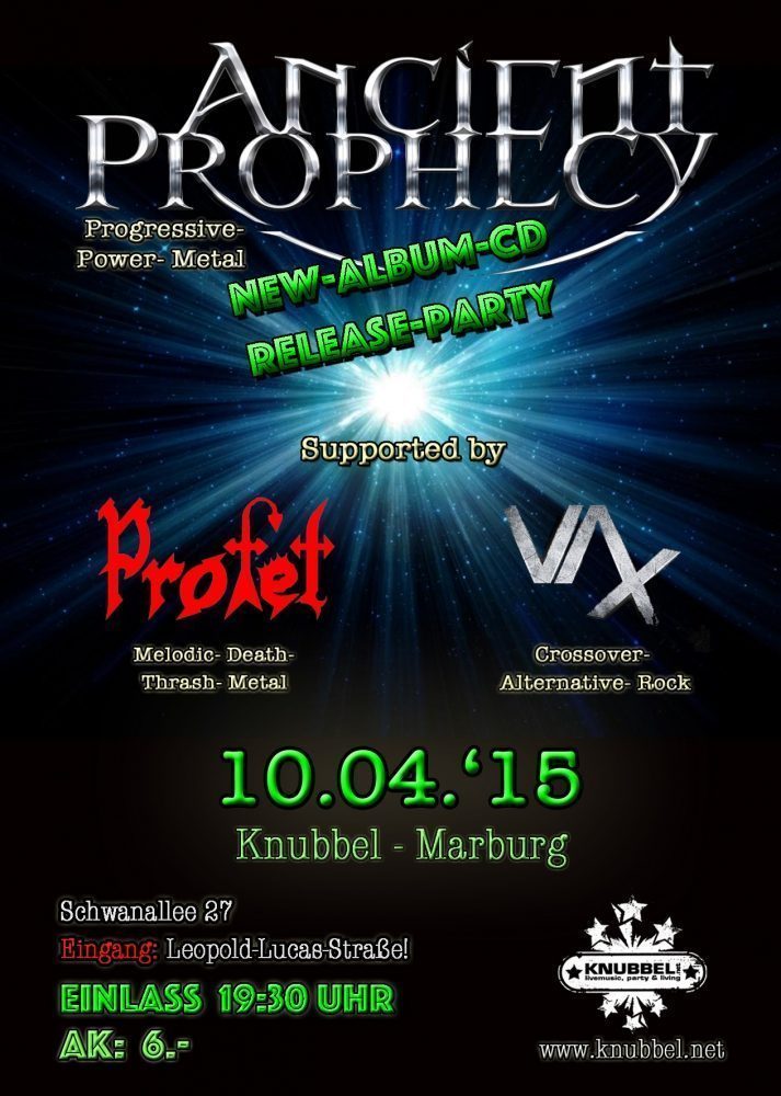 Ancient Prophecy - CD Releaseparty - Konzert - Marburg - GMR-Christen