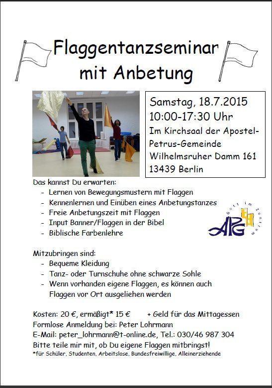 Flaggentanzseminar Berlin mit Anbetung - Kleines oder selbst organisiertes Event - Berlin
