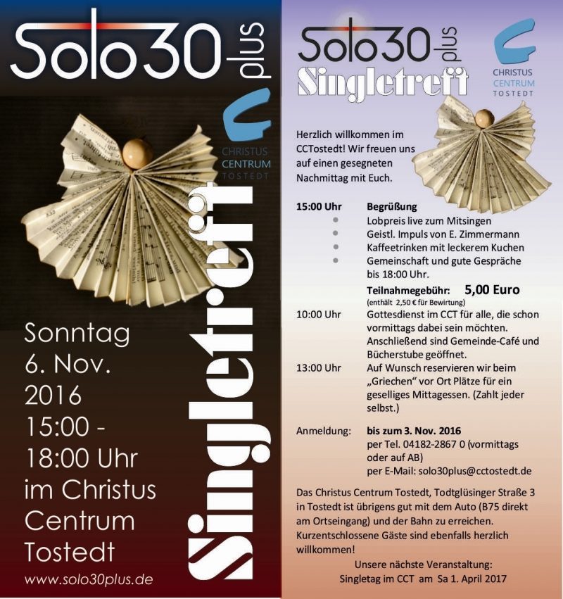 Solo30plus Simgletreff - Seminar - Tostedt