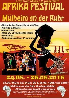Afrika Festival 2016, Großveranstaltung, Mülheim an der Ruhr, Nordrhein-Westfalen