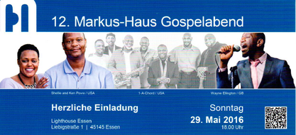 12. Markus-Haus Gospelabend - Konzert - Essen-Frohnhausen, Lighthouse Kirche, Liebigstr. 1