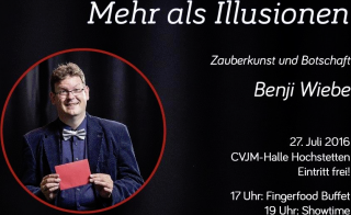 Mehr als Illusionen, Freizeit, CVJM-Halle Hochstetten, Baden-Württemberg