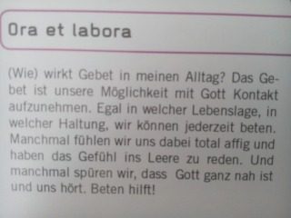 ora et labora, besonderer Gottesdienst, Nürnberg, Bayern