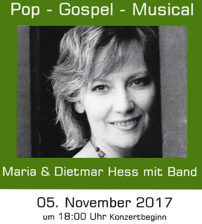 Maria Heß — Pop–Gospel–Musical — Güglingen - Konzert - EmK Güglingen