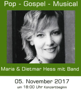Maria Heß — Pop–Gospel–Musical — Güglingen, Konzert, EmK Güglingen, Baden-Württemberg