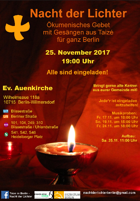 Nacht der Lichter - Seminar - Berlin - Ev. Auen Kirchengemeinde