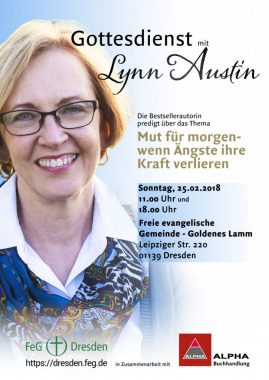 Gottesdienst mit Lynn Austin zu gast bei uns in der FeG DD, besonderer Gottesdienst, Dresden, Sachsen