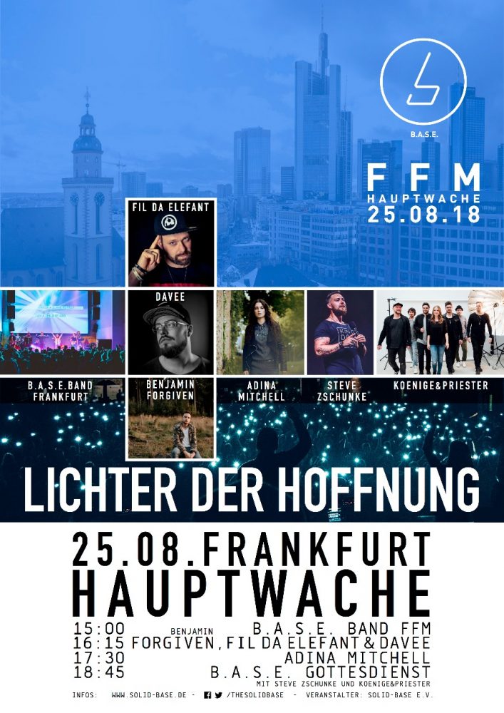 BASE Lichter der Hoffnung Frankfurt Gottesdienst auf der Hauptwache - Großveranstaltung - Frankfurt am Main
