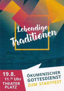 Ökumenischer Gottesdienst zum Stadtfest am 19 August 2018, besonderer Gottesdienst, Dresden, Sachsen