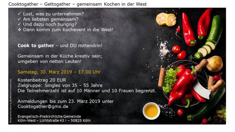 Cook to gather - Kleines oder selbst organisiertes Event - Köln