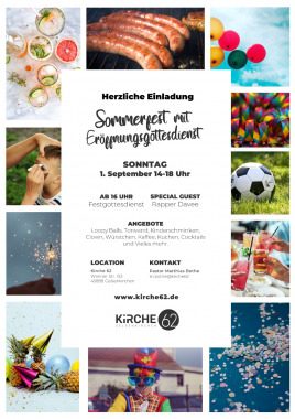 Kirche 62 Kickoff - Sommerfest mit Eröffnungsgottesdienst, besonderer Gottesdienst, Gelsenkirchen, Nordrhein-Westfalen