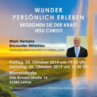 Wunder persönlich erleben, Seminar, Löhne, Nordrhein-Westfalen