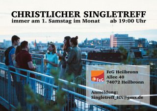 Christlicher Singletreff in Heilbronn, Freizeit, FeG Heilbronn, Allee 40, 74072 Heilbronn, Baden-Württemberg