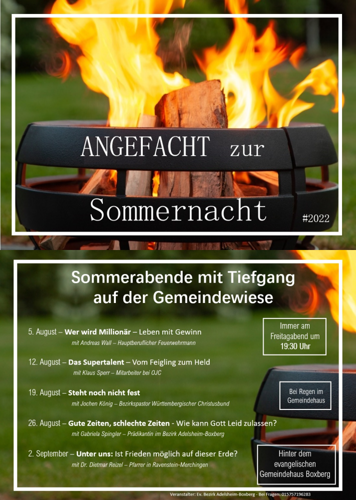 Angefacht - besonderer Gottesdienst - Boxberg Angefacht - besonderer Gottesdienst - Boxberg