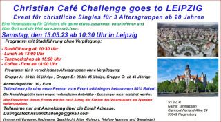 Event für christliche Singles am Samstag, den 13.05.23 in LEIPZIG mit Stadtführung & Tanzworkshop, Gruppenevent, LEIPZIG, Sachsen