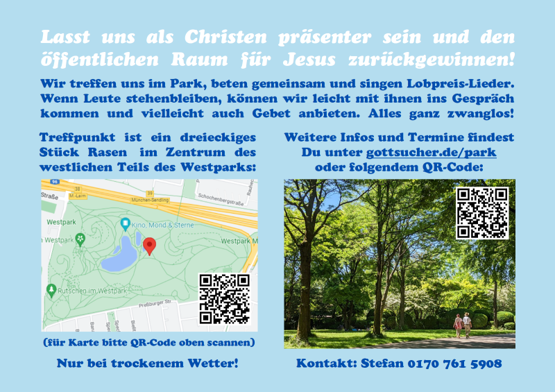 Worship im Park - Gebetstreffen - München - Worship im Park