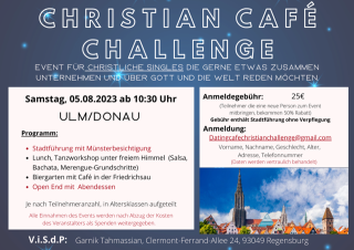 Event für christliche Singles in ULM am Samstag, den 05.08.23, Freizeit, ULM, Baden-Württemberg