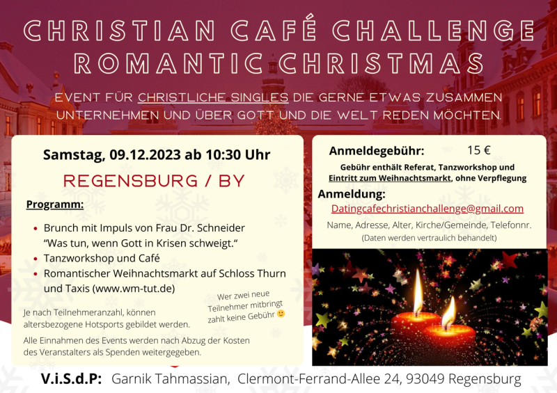 Special Romantic Christmas Event beim Schloss Thurn & Taxis in Regensburg am Samstag, den 09.12.23 - Gruppenevent - Regensburg
