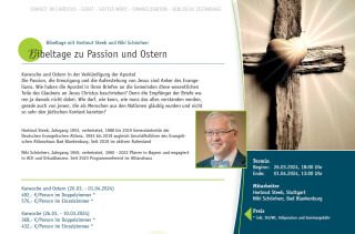 Bibeltage Passion und Ostern, Seminar, Bad Blankenburg, Thüringen