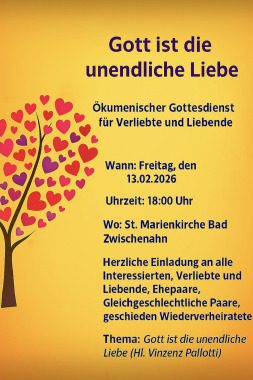 Gott ist die unendliche Liebe, besonderer Gottesdienst, Bad Zwischenahn, Niedersachsen