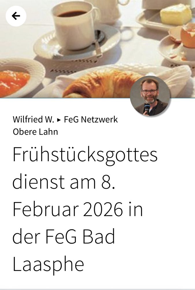 Frühstücks-Godi - besonderer Gottesdienst - Bad Laasphe