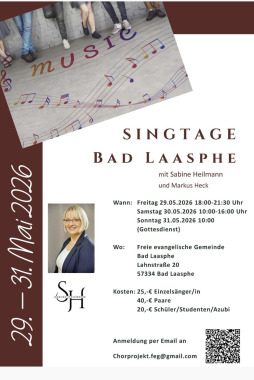 Singtage in Bad Laasphe!, Seminar, Bad Laasphe, Nordrhein-Westfalen