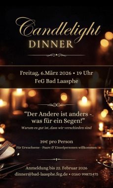 🌟🥂Candlelight Dinner🥂🌟, Kleines oder selbst organisiertes Event, Bad Laasphe, Nordrhein-Westfalen