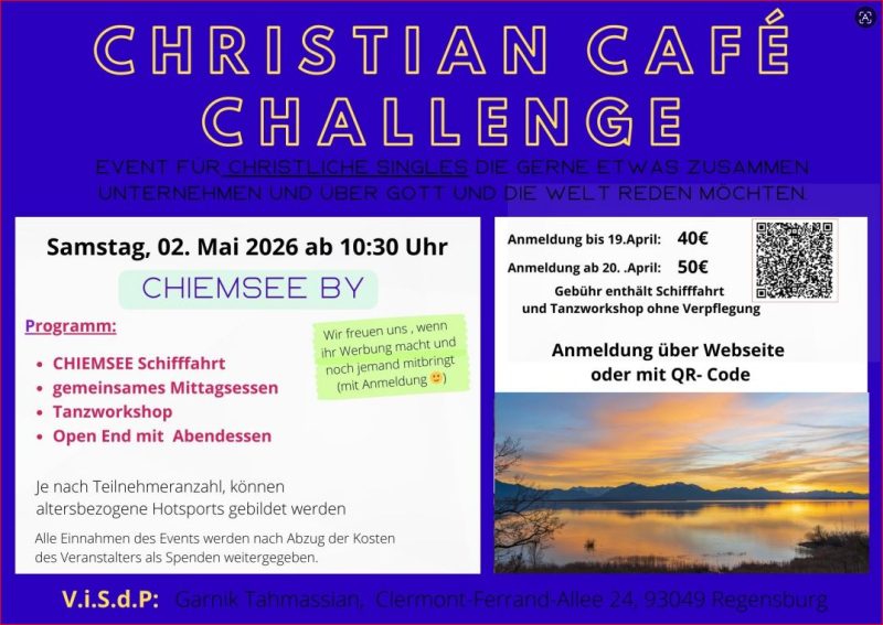 Christian Café Challenge goes to Chiemsee am Samstag, den 02. Mai 26 - Gruppenevent - Chiemsee