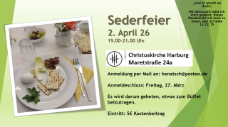 Sederfeier, besonderer Gottesdienst, Christuskirche Harburg, Maretstraße 24a