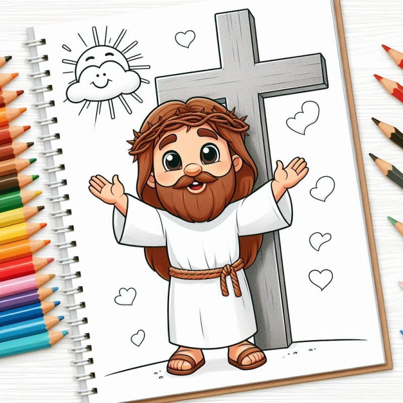 Christliche Malbuch Motive Malvorlagen: Christliche Kinder Ausmal Motive